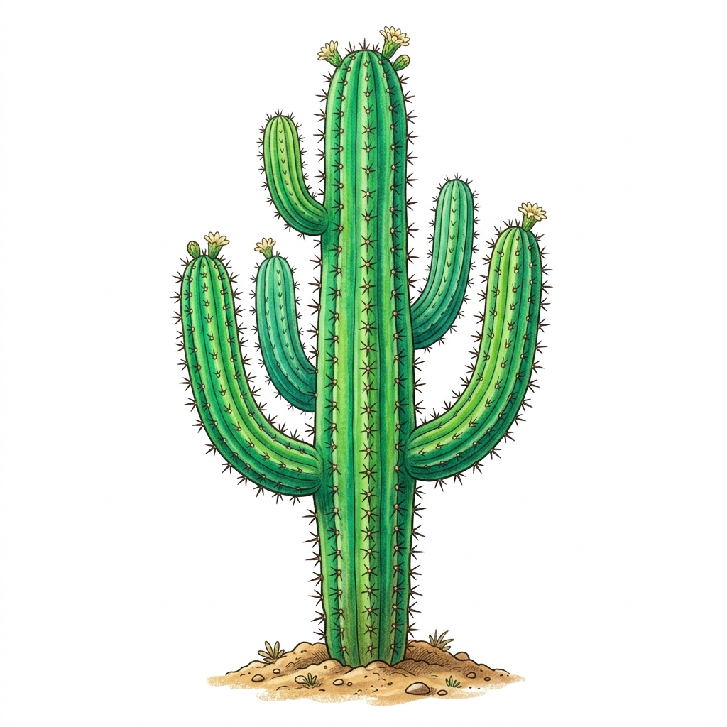 Cactus plant with thorns
