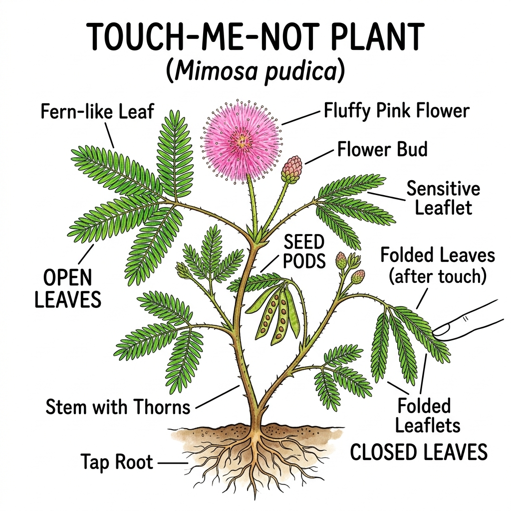 Touch me not plant